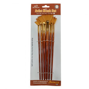 Artist Paint Brush 6 pc Set Fan Type
