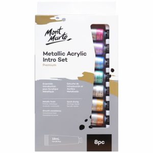 Metallic Acrylic Intro Set Premium - Mont Marte 18 ml x 8 pcs