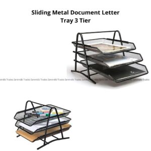 Stainless Steel Metal Black Letter Document Tray 2/3/4 Tier